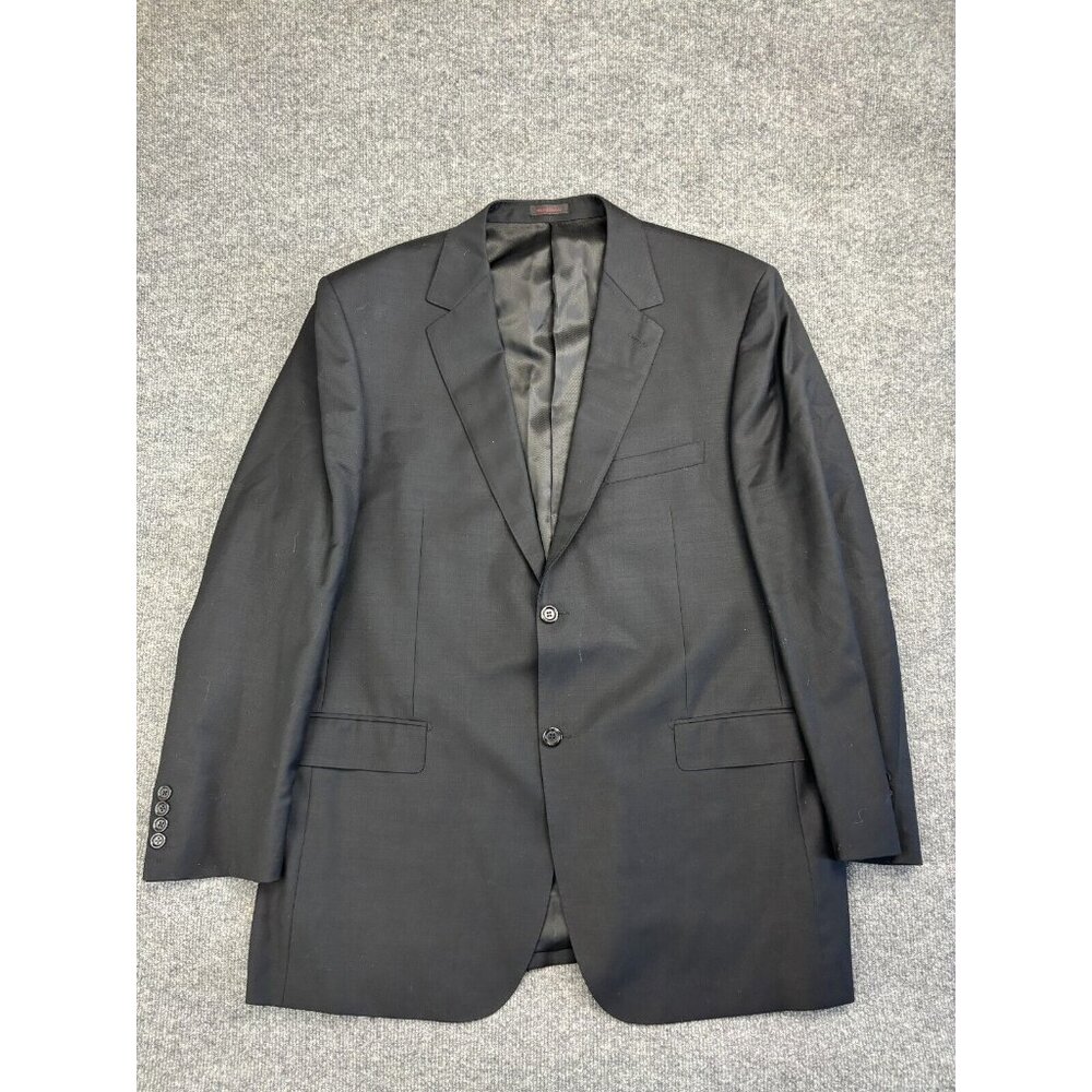 Byron British Style Blazer Men's 56 Black 100% Wool Floating Chestpiece
